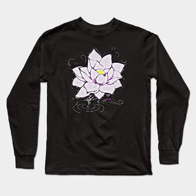 Lotus Long Sleeve T-Shirt by jennifersoldner